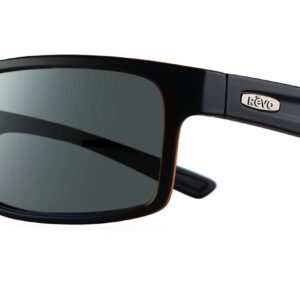 Revo Sunglasses Crawler: Polarized Performance Rectangle Sport Wrap Frame, Matte Black Tortoise Frame with Graphite Lens