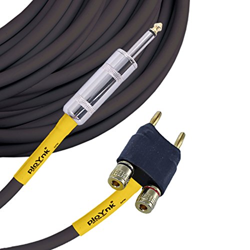 ploYnk Professional Audio Speaker Cable - 12 Gauge (50 ft, 1/4" to Banana)