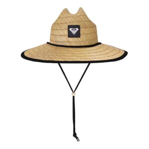 roxy womens tomboy 2 straw protection sun hat, true black, small-medium us