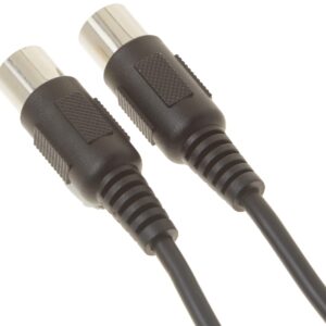 MIDI Cable with 5 Pin DIN Plugs 3 Feet (ft) Black (4 Pack)