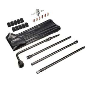 Dr.Roc Spare Tire Tool Kit with Spare Tire Jack Handle and Lug Wrench Spare Tire Kit Compatible with Chevy Silverado Tahoe Avalanche Suburban GMC Sierra Yukon 1999-2019 Cadillac Escalade 2002-2018