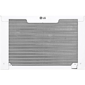 LG 8,000 BTU Window Air Conditioner, 115V, Cools 340 Sq.Ft. for Bedroom, Living Room, Apartment, Quiet Operation, Electronic Control with Remote, 3 Cooling & Fan Speeds, Auto Restart, White