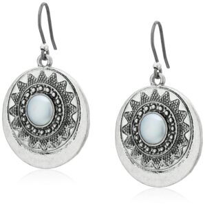 lucky brand pearl circle drop earrings