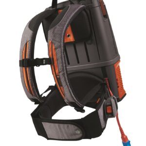 Hoover Commercial HushTone Back Pack 2 speed motor with HEPA Filtration and Hexaguard Technology, Extension wand, lightweight design, 6 quart, CH34006, Black/Orange