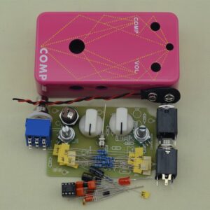 landtone diy compressor guitar pedal electric comp effects pedals true bypass drilling aluminum stomp box kit pink