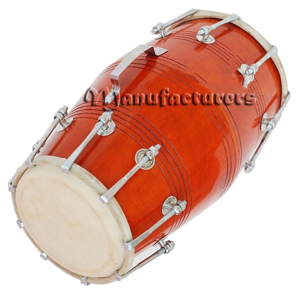 Dholak Drums 18 Bolt Tuned Made With Mango Wood Dholki Yoga Bhajan Kirtan Mantrared