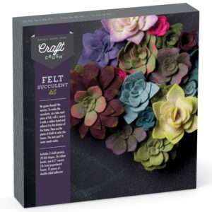 craft crush — felt succulents craft kit — display kit — fun & easy — ages 13+, small