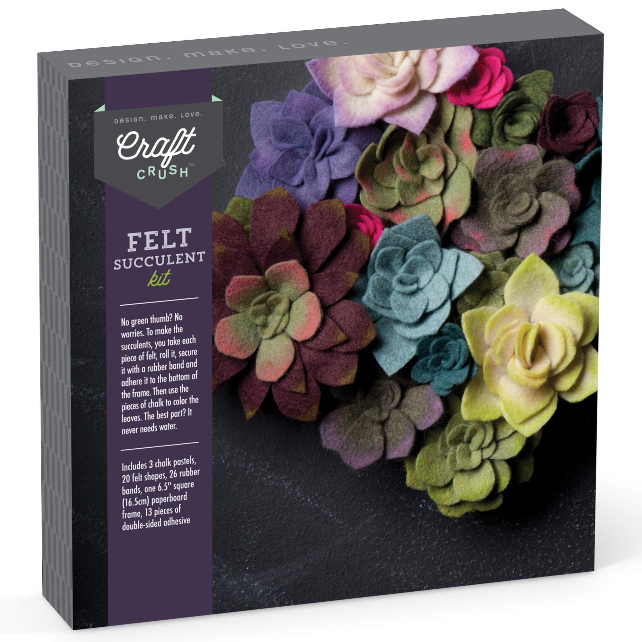 Craft Crush — Felt Succulents Craft Kit — Display Kit — Fun & Easy — Ages 13+, Small