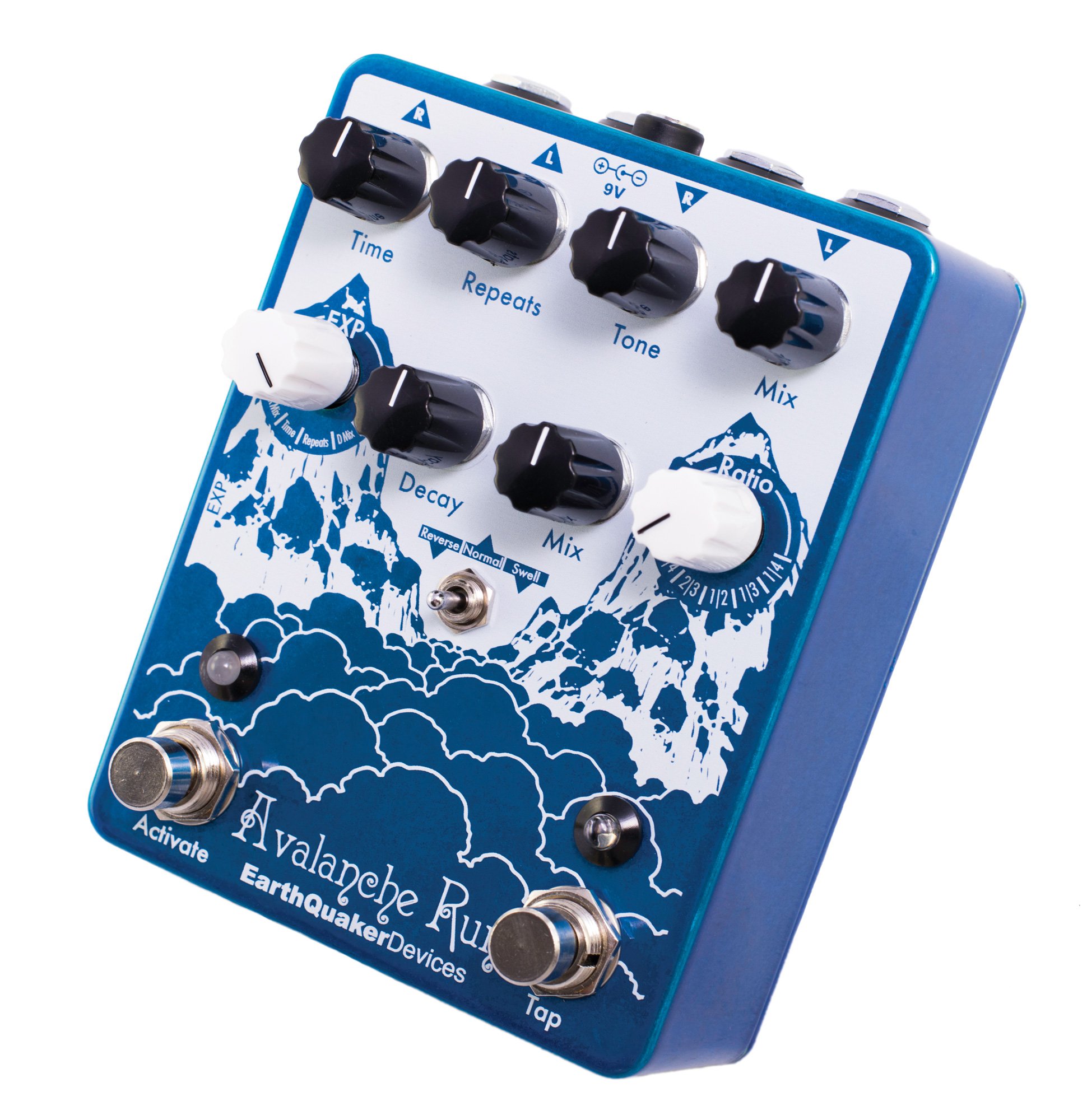 EarthQuaker Devices Avalanche Run Stereo Reverb & Delay with Tap Tempo Guitar Effects Pedal