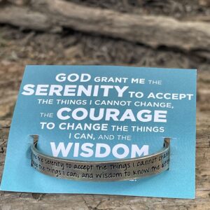 Quotable Cuffs Serenity Prayer Bracelet- Inspirational Engraved Pewter Bracelet by Whitney Howard Designs