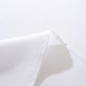 Craft And Party 10 Pack Rectangle Tablecloth, 90 x 132 Inch White Tablecloth, 8ft Rectangle Table Cloth, Polyester Fabric Washable Tablecloth for Home, Party, Wedding or Restaurant Use.