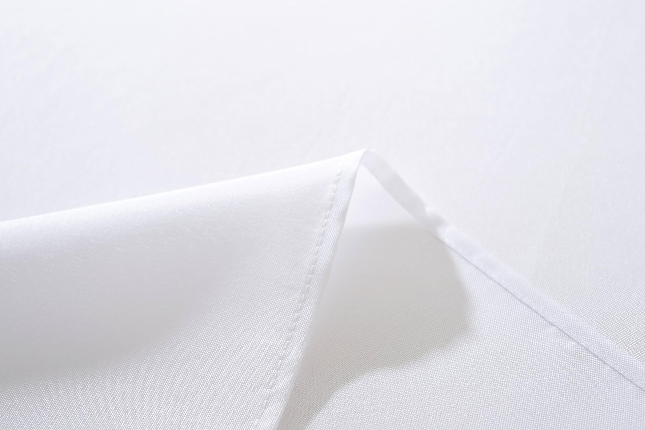 Craft And Party 10 Pack Rectangle Tablecloth, 90 x 132 Inch White Tablecloth, 8ft Rectangle Table Cloth, Polyester Fabric Washable Tablecloth for Home, Party, Wedding or Restaurant Use.