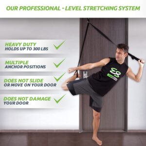 EverStretch Leg Stretcher PRO: Premium Over The Door Flexibility Trainer | Professional Stretching Equipment for Ballet, Dance, Martial Arts, Cheerleading & Gymnastics | Portable Split Machine