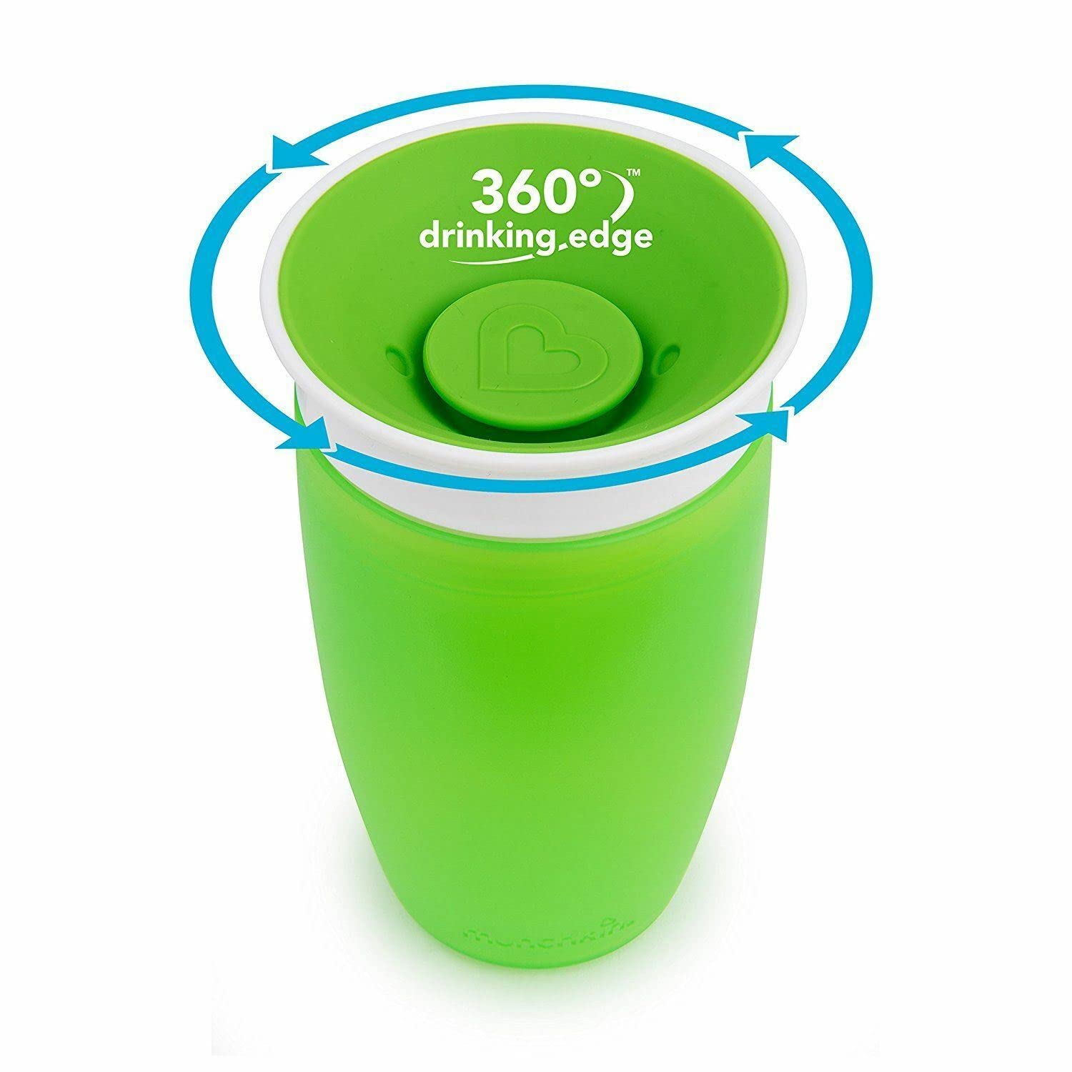 Munchkin Miracle 360 BPA Free Sippy Cup 296 mL/10 Oz 3 Count, Blue/Green/Pink