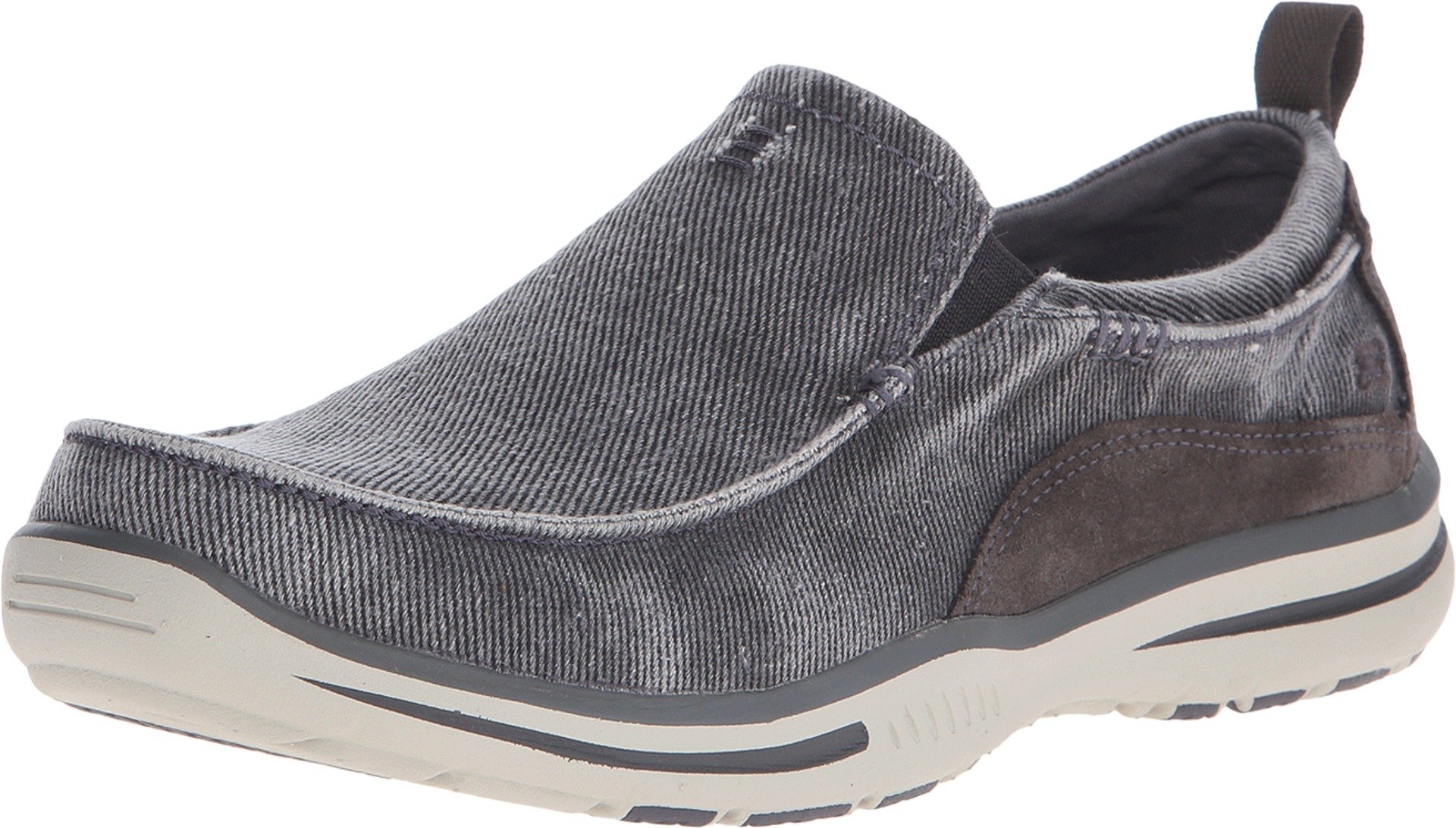 Skechers Men's Relaxed Fit Elected Drigo Slip-On Loafer,Charcoal,13 3E US