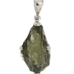 Starborn Natural 7-12 cts Moldavite Pendant in Sterling Silver