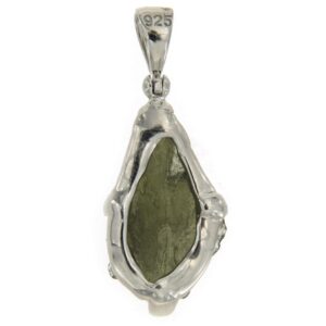 Starborn Natural 7-12 cts Moldavite Pendant in Sterling Silver