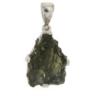 Starborn Natural 7-12 cts Moldavite Pendant in Sterling Silver