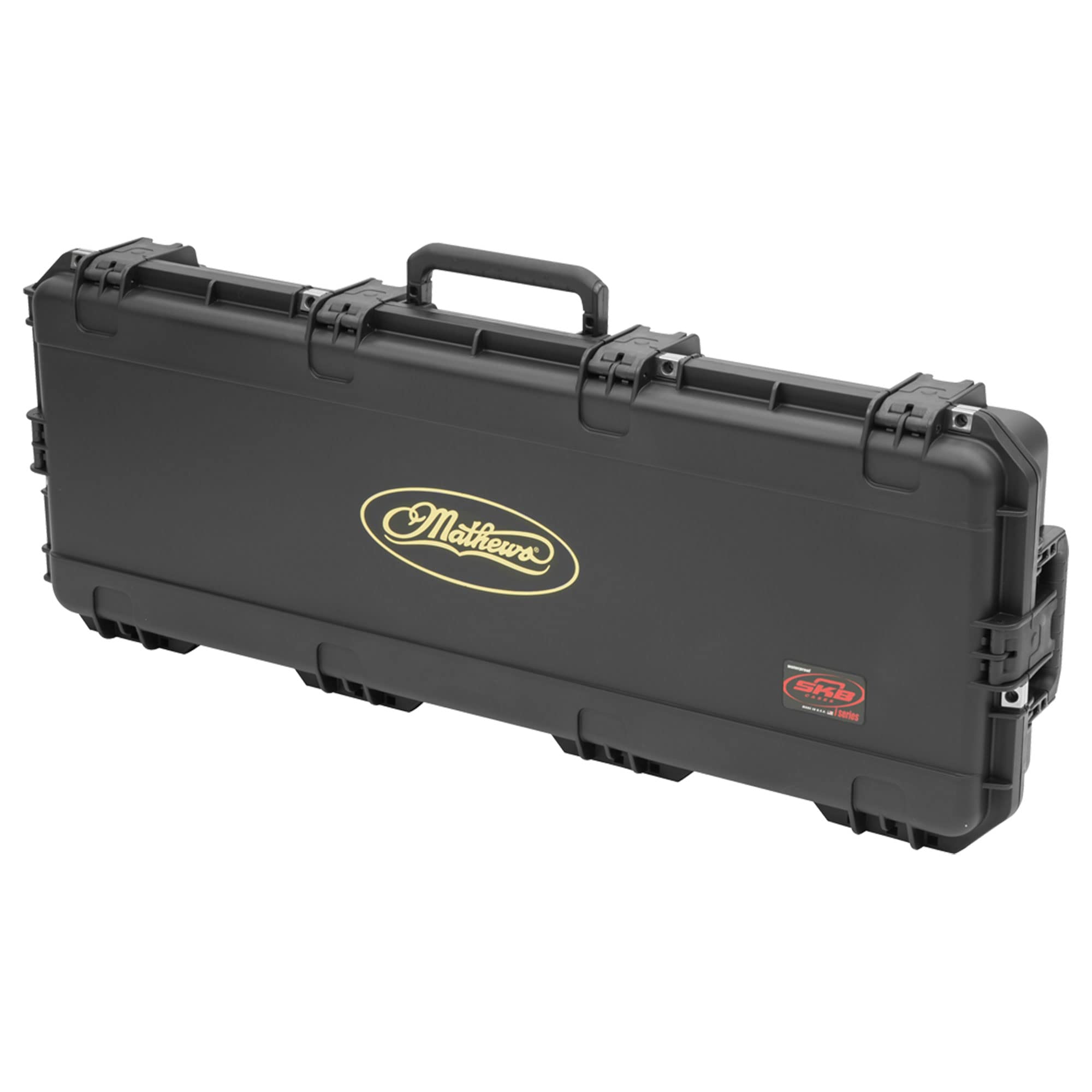 SKB Cases 3I-4214-MPL iSeries Mathews Hard Shell Exterior Waterproof Bow Case with Skate Style Wheels and Trigger Release Latch System, Black