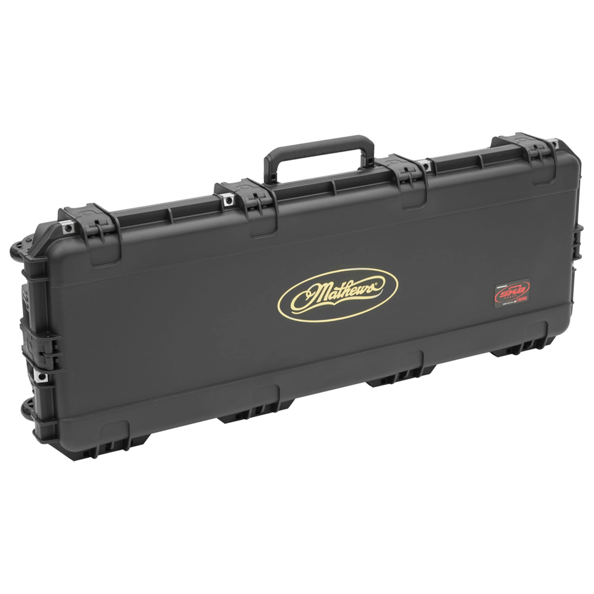 SKB Cases 3I-4214-MPL iSeries Mathews Hard Shell Exterior Waterproof Bow Case with Skate Style Wheels and Trigger Release Latch System, Black