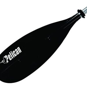 Pelican - 2-Piece Heavy-Duty Aluminum Kayak Paddle - Extra Tough & Lightweight - for Kayaks or Inflatable (Black, 89 in)