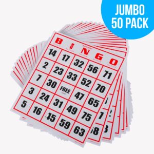 Regal Bingo Jumbo Bingo Cards Deck Reusable - Bingo Games for Family - 50 Playing Cards