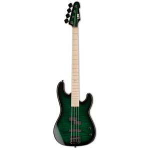 ESP LMM4FMDSTGSB-KIT-1 Marco Mendoza Signature Series 4-String Electric Bass, Dark See Thru Green Sunburst