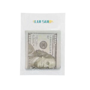 LUI SUI Men Us Dollar Bill Wallet Billfold Leather Credit Card Photo Holder