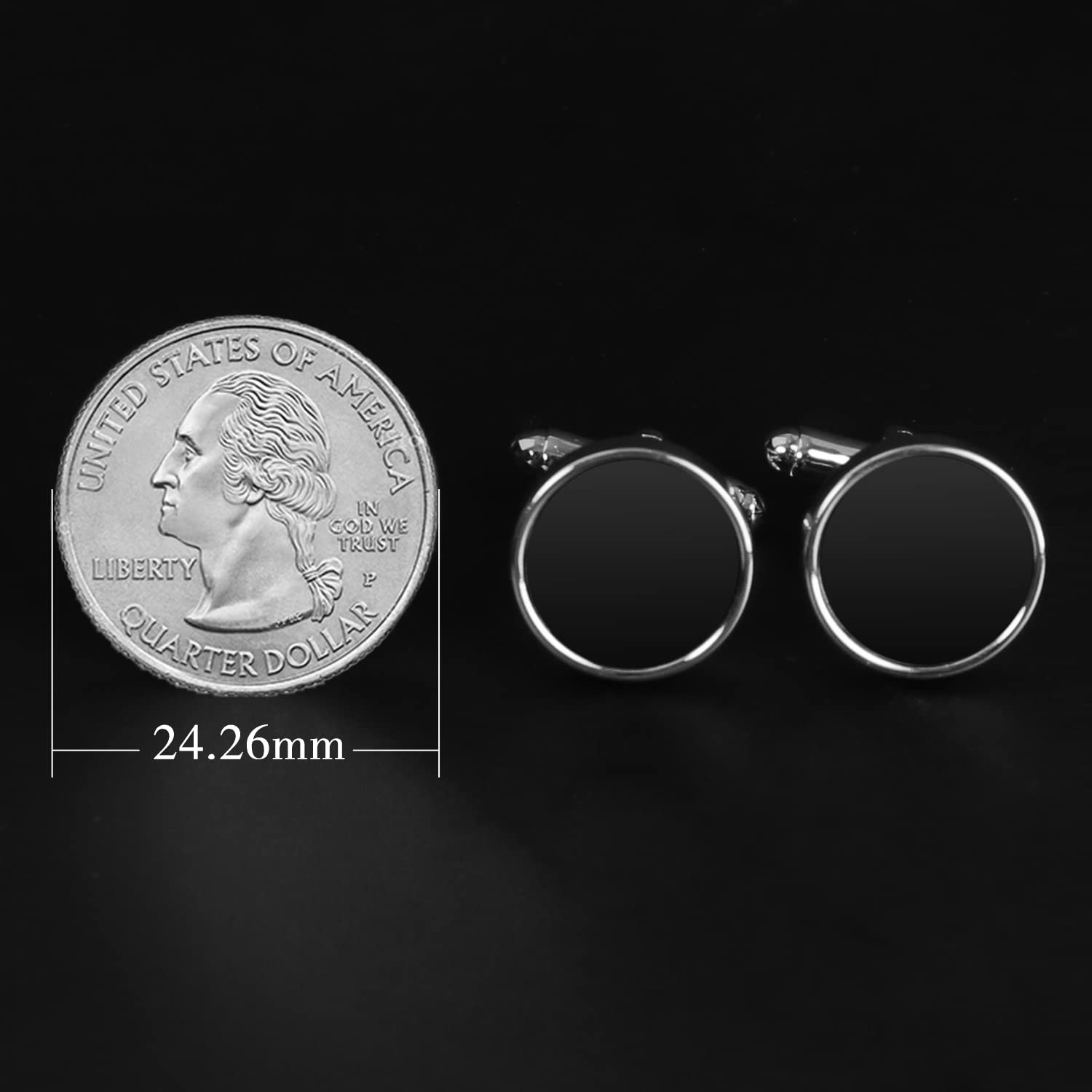 UHIBROS Cufflinks For Men, 316L Stainless Steel Tuxedo Shirt Cuff Links Accessories, Unique Business Groom Wedding Black Silver Gold Jewelry for Son, Father, Husband, Boyfriend