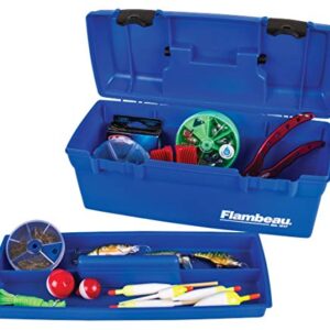 Flambeau Outdoors 6009TD Lil' Brute Fishing Tackle and Gear Box with Lift-Out Tray, Blue