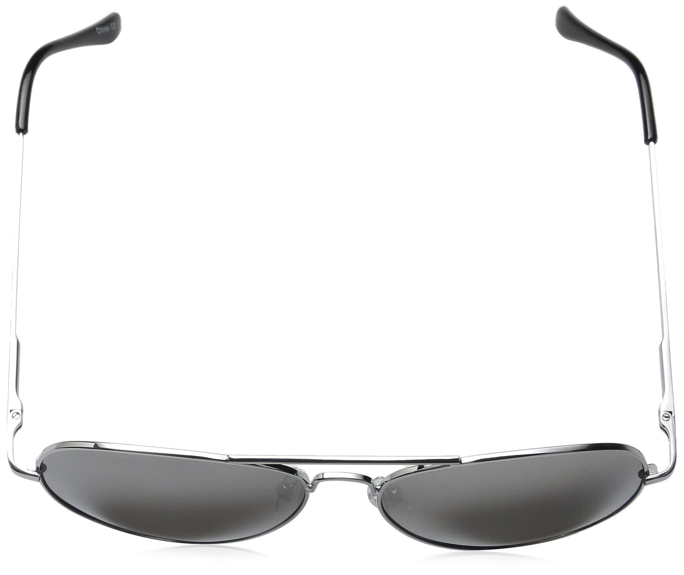 zeroUV - Mirrored Aviator Sunglasses for Men Women with Spring Loaded Hinges (3-Pack | Silver)