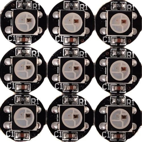 BTF-LIGHTING WS2812B 100PCS 5050SMD Individually Addressable Smart RGB LED Pixel for Arduino 5V DC Single 1-led LED Module Pixels Color Light little rgb LEDs Lampon Black Heat Sink PCB Board Only DC5V