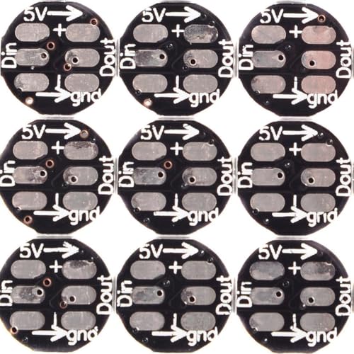 BTF-LIGHTING WS2812B 100PCS 5050SMD Individually Addressable Smart RGB LED Pixel for Arduino 5V DC Single 1-led LED Module Pixels Color Light little rgb LEDs Lampon Black Heat Sink PCB Board Only DC5V