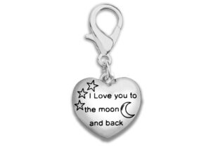 fundraising for a cause i love you to the moon and back hanging charm