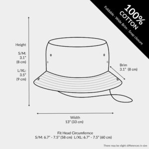 The Hat Depot 300N1510 Wide Brim Foldable Double-Sided Outdoor Boonie Bucket Hat (L/XL, 2. Cotton - Khaki)