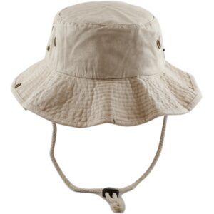 The Hat Depot 300N1510 Wide Brim Foldable Double-Sided Outdoor Boonie Bucket Hat (L/XL, 2. Cotton - Khaki)