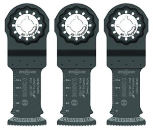 bosch osl114f-3 3-pack 1-1/4 in. starlock oscillating multi tool all purpose bi-metal plunge cut blades for applications in wood, wood with nails, drywall, pvc, metal (nails and staples)