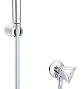 Grohe Tempesta F Trigger Spray 30 Wall Holder Set with Shut-Off Valve 1 Type of Jet, Pack of 1 26357000, Chrome