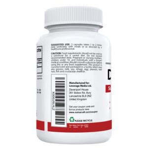 Nutracraft 1500mg Pure D-Mannose Supplement for Urinary & Bladder Health | No Preservatives or Gluten | Made in The USA | 90 Vegetarian Capsules