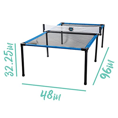 Franklin Sports Spyder Pong Tennis - Table Tennis, Volleyball + 4-Square Outdoor Game - Indoor + Outdoor Game for Kids - Includes Net, Table, Paddles + Ball - Perfect for Beach, Backyard + Living Room