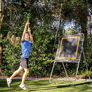 Franklin Sports Lacrosse Rebounder - Lax Bounce Back Net + Rebounder - Portable Shooting Practice Training Aid for Kids + Adults - 4' x 3'