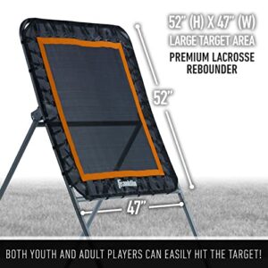 Franklin Sports Lacrosse Rebounder - Lax Bounce Back Net + Rebounder - Portable Shooting Practice Training Aid for Kids + Adults - 4' x 3'