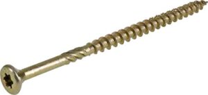 power pro 967771 wood screws, #10 x 3-1/2, premium star drive indoor cabinet screws, gold yellow zinc, 1/4 keg, 1000 pcs