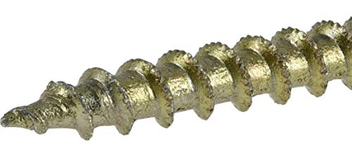 Power Pro 967771 Wood Screws, #10 x 3-1/2, Premium Star Drive Indoor Cabinet Screws, Gold Yellow Zinc, 1/4 Keg, 1000 pcs