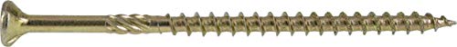 Power Pro 967771 Wood Screws, #10 x 3-1/2, Premium Star Drive Indoor Cabinet Screws, Gold Yellow Zinc, 1/4 Keg, 1000 pcs