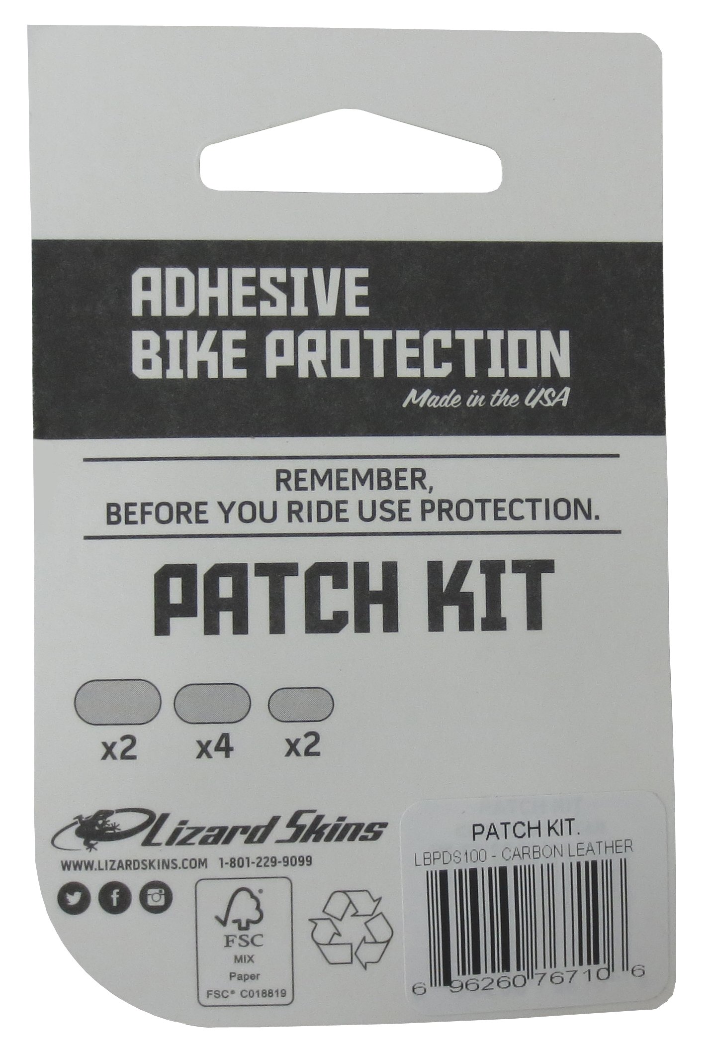 Lizard Skins Unisex's Patch Kit Bike Protectors, Carbon, One Size