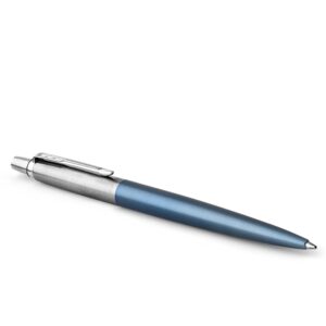 parker jotter ballpoint pen, waterloo blue with medium point blue ink, gift box (1953191)