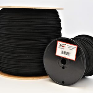 GREAT WHITE ROC360 600' Trick Line/Tie Line, Black, Unglazed, Cotton Cover W/Polyester Core For Added Strength, Theatrical cord, Multipurpose Utility Line, 4 Sash Cord(1/8 inch x 600ft) MADE IN USA