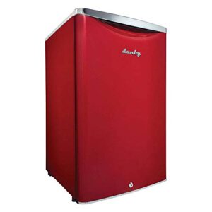 Danby Contemporary Classic DAR044A6LDB 4.4 Retro Fridge in Metallic Red cu. ft. (124 L) Capacity Compact All Refrigerator Featuring Danby’s Patented Design Energy Star Compliant