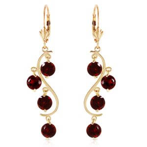 4.95 Carat 14K Solid Gold Grape Garnet Earrings